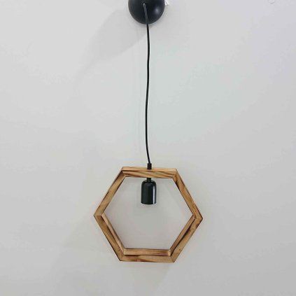 Závěsné svítidlo z habrového dřeva Geometrik Sparky