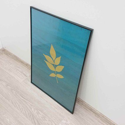 Zarámovaný obraz Žlutý list 71×51cm Kare