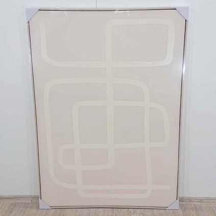Béžový abstraktní obraz Ono 103x143 cm By-Boo