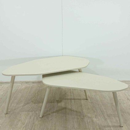Set 2 konferenčních stolků Divan 75x40/ 90x50 cm WOOOD