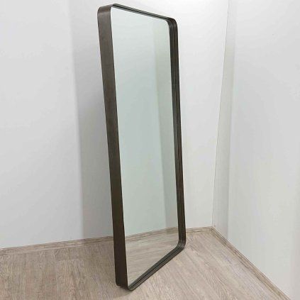 Černé kovové závěsné zrcadlo Dolly 180 x 80 cm J-line
