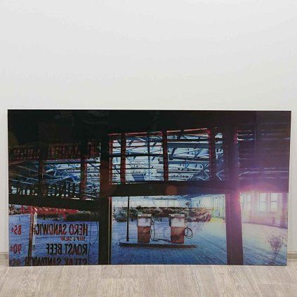 Obraz na skle Gas Station 150x85cm Kare Design