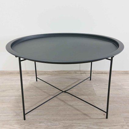 Černý kovový konferenční stolek o 75 cm Bastia House Nordic