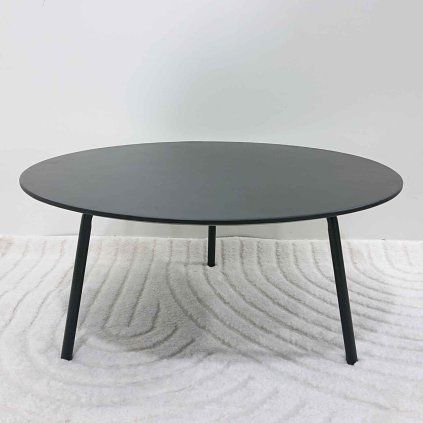 Černý betonový konferenční stolek Mathis 70 cm Kave Home
