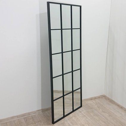 Černé nástěnné zrcadlo 60x150 cm Loft William Styler