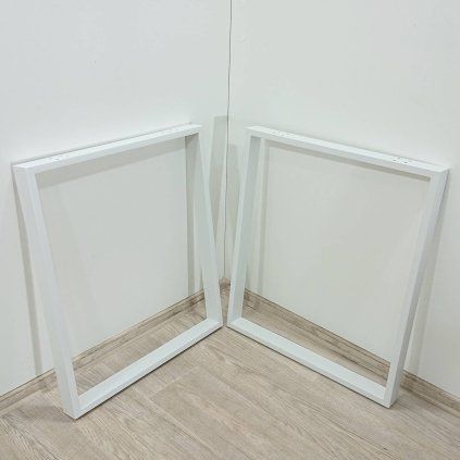 Bílé kovové podnoží ke stolu 60×71 cm set 2 ks