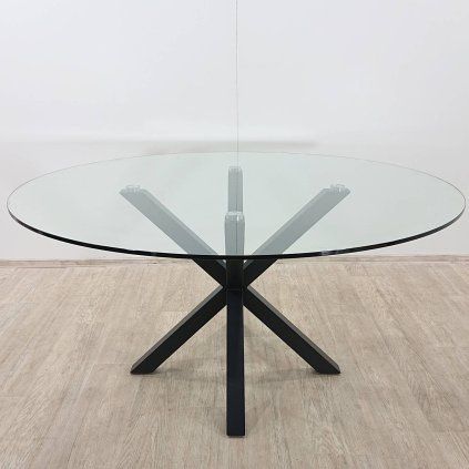 Kulatý skleněný jídelní stůl o 150 cm Argo Kave Home