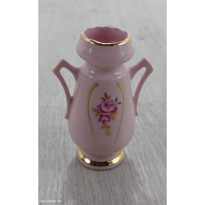 Vázička růžový porcelán