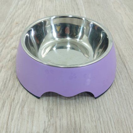 Nerez miska pro psy Paw fialová 350 ml