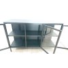 Černá kovová vitrína 132 cm Carmel Unique Furniture_2