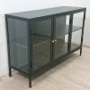Černá kovová vitrína 132 cm Carmel Unique Furniture
