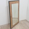 Nástěnné zrcadlo kov/dub 60x110 cm