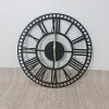 Černé nástěnné hodiny Roman Clock 2