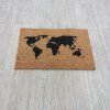 Rohožka z přírodního kokosového vlákna Artsy Doormats World Map, 40 x 60 cm