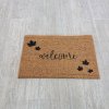 Černá rohožka z přírodního kokosového vlákna Artsy Doormats Welcome Autumn, 40 x 60 cm
