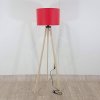 Červená stojací lampa Simple