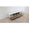 TV stolek v dekoru ořechového dřeva s bílými detaily Piyar White Walnut_2