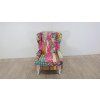 Čalouněné pestrobarevné prošívané patchwork křeslo Chesterfield - MOLDE_2