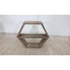 Sada 3 dřevěných nástěnných polic Hexa_3