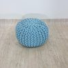 Kulatý světle modrý polštář na sezení 40x25 cm - CONRAD
