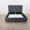 Světle šedá dvoulůžková postel s roštem a úložným prostorem ProSpánek Wega, 160 x 200 cm