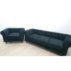 Černá sametová sedací souprava pro 4 osoby CHESTERFIELD_2
