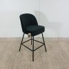 Černá barová židle BePureHome Vogue Velvet, výška 89 cm