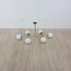 Závěsné svítidlo pro 6 žárovek ve zlato-bílé barvě Opviq lights Damar Horizontal