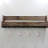 Ručně vyráběný stojan na víno a držák na skleničky z masivního dřeva Catalin Faina, 90 x 3
