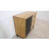 Komoda s dřevěnou konstrukcí a černými detaily Marckeric Alessia, šířka 95 cm_3