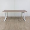 Elektricky nastavitelný psací stůl 180x80 cm hnědý-bílý DESTIN II
