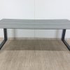 Šedý zahradní stůl pro 8 osob Le Bonom Strong, 100 x 210 cm