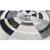Černobílý patchwork koberec z hovězí kůže o 140 cm - BERGAMA_3