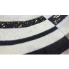 Černobílý patchwork koberec z hovězí kůže o 140 cm - BERGAMA_4
