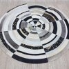 Černobílý patchwork koberec z hovězí kůže o 140 cm - BERGAMA