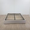 Čalouněná béžová postel s úložným prostorem 160x200 cm DINAN