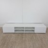 Bílý TV stolek s bílými dvířky TemaHome Podium
