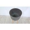Hnědý květináč Kave Home Stahl, výška 86 cm_2