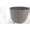 Hnědý květináč Kave Home Stahl, výška 86 cm_5