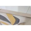 Nástěnná malba s motivem listu 63 x 93 cm béžovo žlutá FICUZZA_4