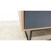 TV stolek s šedými dvířky Industrio, délka 180 cm_3