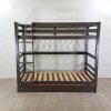 Šedá dřevěná dětská patrová postel Vipack 90 x 200 cm